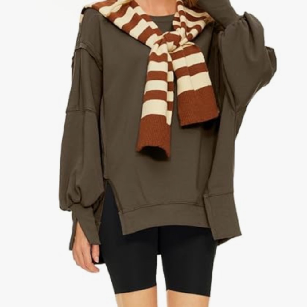 Women’s Bailey Dropped Shoulder Oversized Sweatshirt in Mocha various NWT - Picture 7 of 7